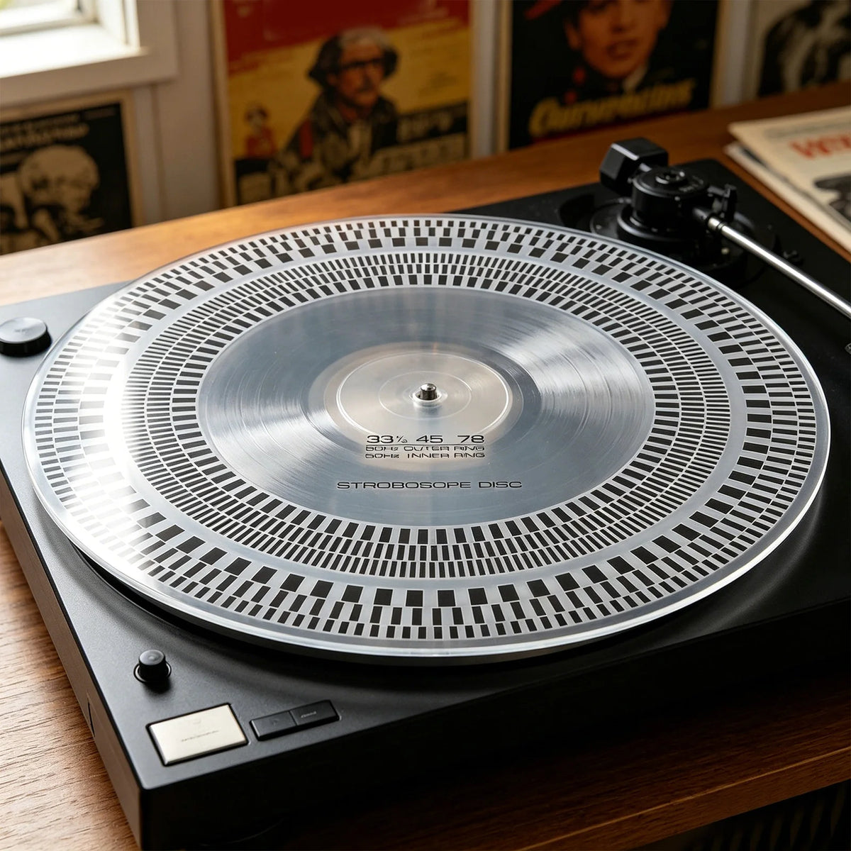 Professional LP Vinyl Record Pickup Calibration Plate Turntable Strobe Disc Speed Detection Gauge Adjust Tool For Record Player