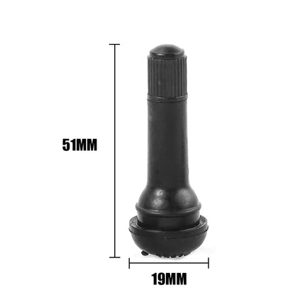 Universal 100Pcs TR414 Snap-in Tire Valve Stem Car Vacuum Tire Tubeless Tyre Valve Rubber Stems Wheels Parts Car Accessories