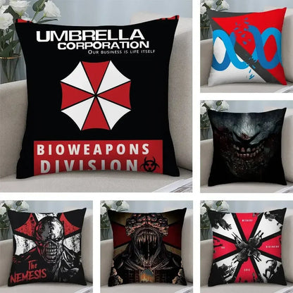Horro R-Resident E-Evil Pillow Case Short plush Double-sided Print Square Throw Pillow Covers Sofa Home Cushion Decor