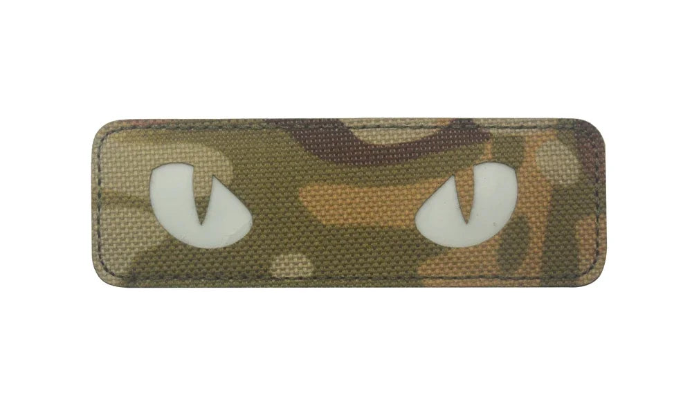 Cat Eyes Glow In Dark Patches Infrared IR Reflective Rubber Appliqued For Hats Helmet Uniform Backpack