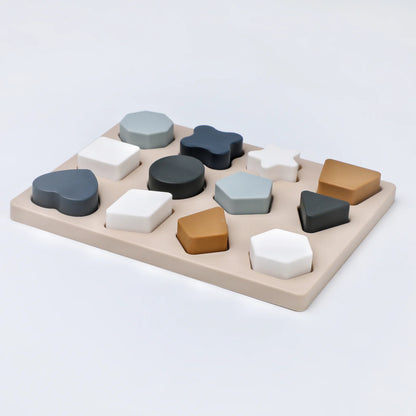 Bitable Silicone Puzzle Montessori Toys for Baby Kids Geometry Shape Matching Games Children Early Educational Toys 1 2 3years