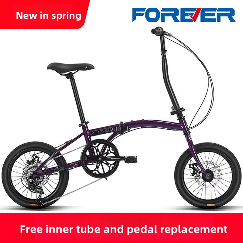 New forever Foldable Bicycle Adult Ultra Light Portable Trunk Bicycle 16inch