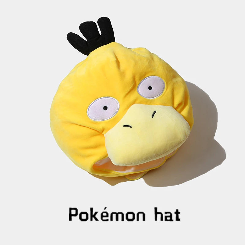 Cute Psyduck Hat Kawaii Japanese Style Plush Hat For Girl Warm Hat For Winter Funny Photo Props Christmas Gift