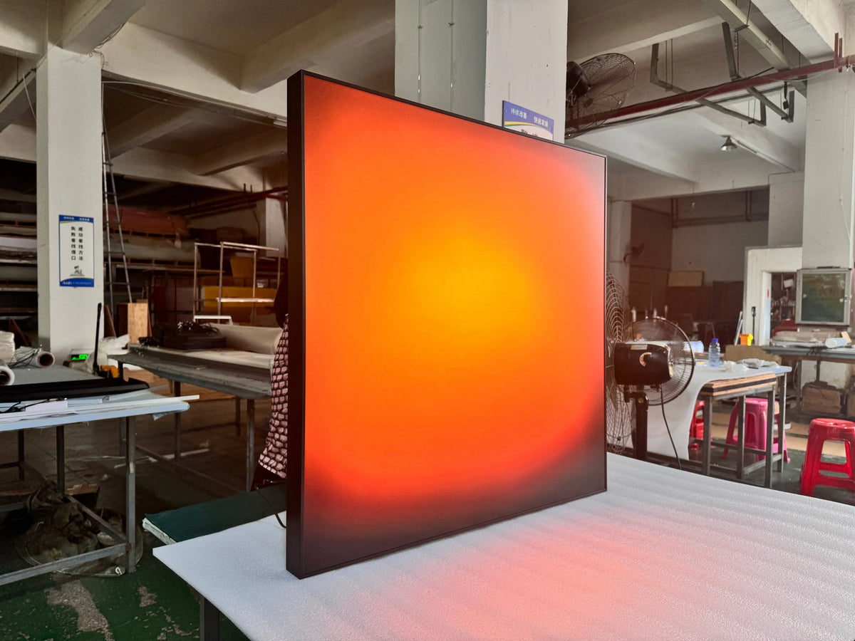App Control Brightness Sunset Led Art Frame Acrylic Led Backlit Picture Frame Light up Sunset Painting Wood Gold Frame Light Box
