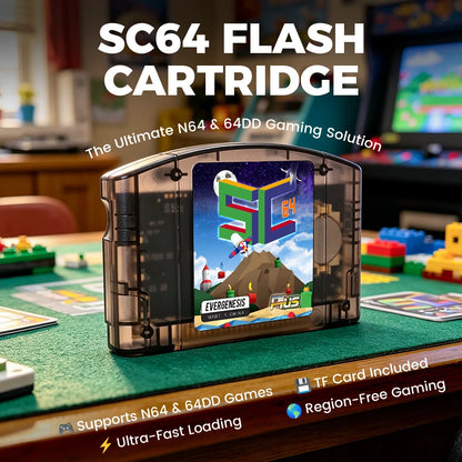 Open Source SC64 FlashCard N64 5000 in 1 Game Cartridge For Nintendo 64 Video Game Console Compatibility 64DD/SNES/GB Games