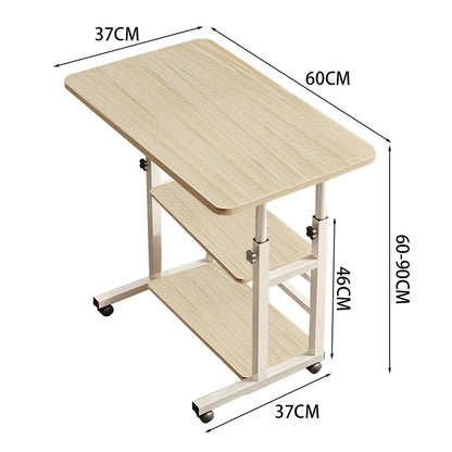 Height Adjustable Mobile Table Overbed Desk with Wheels Multi Color