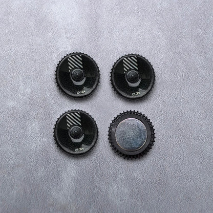 Kicarmod 1/64 10.5mm Alloy Model Wheels with Magnetic Hub Caps-with Rubber Tires for Tomica Custom Diecast Cars