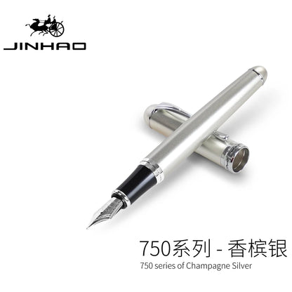 Jinhao Business Calligraphy Fountain Pen X750 Exquisite Elegant Iridium Gold Pen Office Signature Luxury Write Gifts Stationery