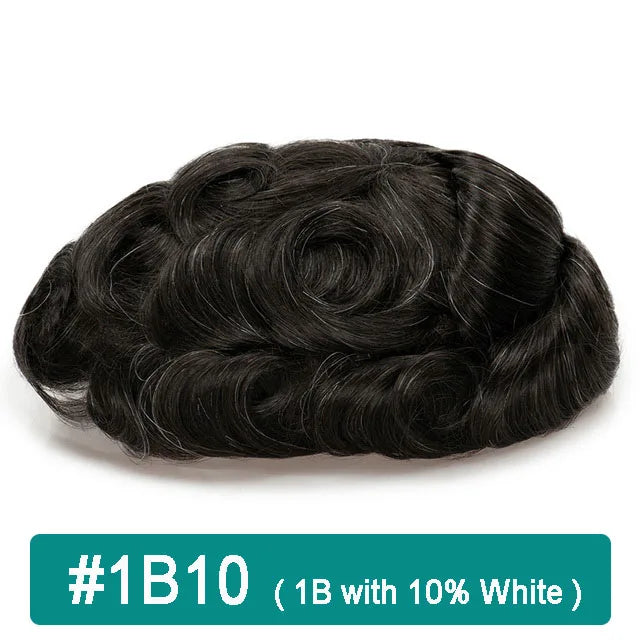 iLace Silk Base Men Toupee Swiss Lace Front 100% Human Hair Natural Hairline Male Capillary Prosthesis Wig Men Hair System