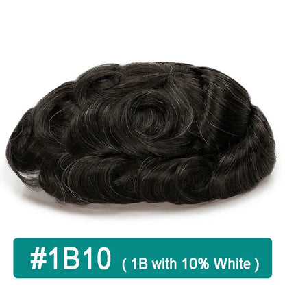 iLace Silk Base Men Toupee Swiss Lace Front 100% Human Hair Natural Hairline Male Capillary Prosthesis Wig Men Hair System