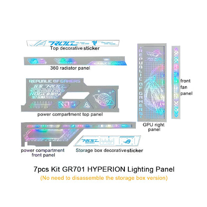 MOD ROG HYPERION Lighting Panel for Asus GR701 Case,5V ARGB AURA SYNC Gamer Cabinet Decoration Lightboard,DIY Laser Refit Plate
