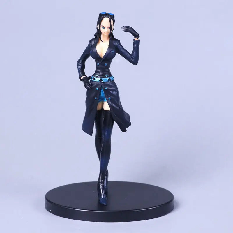 Anime One Piece Brook Chopper Usopp Robin Franky Black Suit Ver. PVC Action Figure Game Statue Collectible Model Toys Doll 17cm