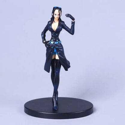Anime One Piece Brook Chopper Usopp Robin Franky Black Suit Ver. PVC Action Figure Game Statue Collectible Model Toys Doll 17cm