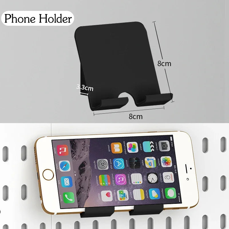 DIY Pegboard Accessories No Punching Kitchen Organization Shelf Storage Box Hooks Wall Organizer Crafts For Garage Room