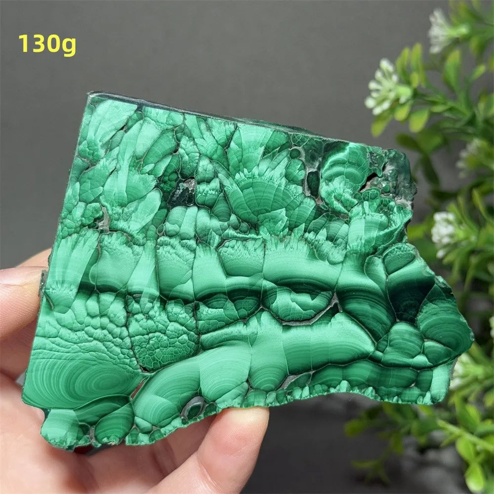 Natural High-Quality And Beautiful Malachite Slate Mineral Raw Stone Therapy Meditation Prayer Energy Home Decoration+Bracket