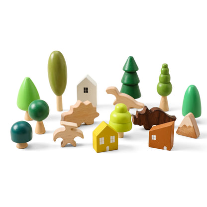 Baby Montessori Toys Artificial Forest Building Blocks Display Toys Balanced Educational Game For Newborns Baby Room Decoration