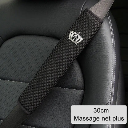 Car Seat Belt Shoulder Guard Padding Pad Four Seasons Massage Net Lengthened 23cm 30cm 50cm 75cm Car Interior Accessories