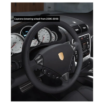 For Porsche Macan Cayenne Panamera 718 Taycan 2011-2025 Style Carbon Fiber Steering Wheel Cover Frame Trim Car Accessories