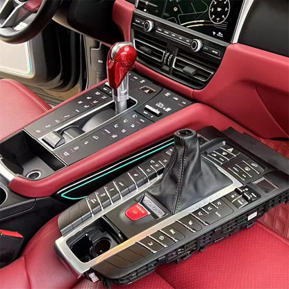 For Porsche Macan 2014-2021 (95B.1 /95B.2) Center Console Gear Shift Panel Interior Decorative Front AC Panel Full Touch