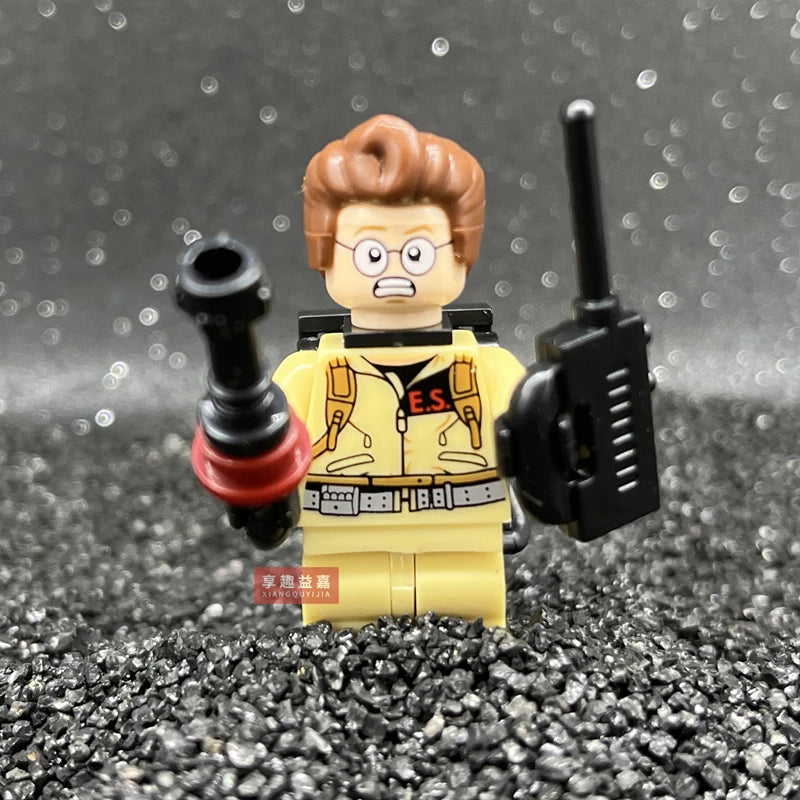 MOC Ghostbusters Raymond Stantz Peter Venkman Model Building Blocks Enlighten Figure Toys For Children Christmas Gifts