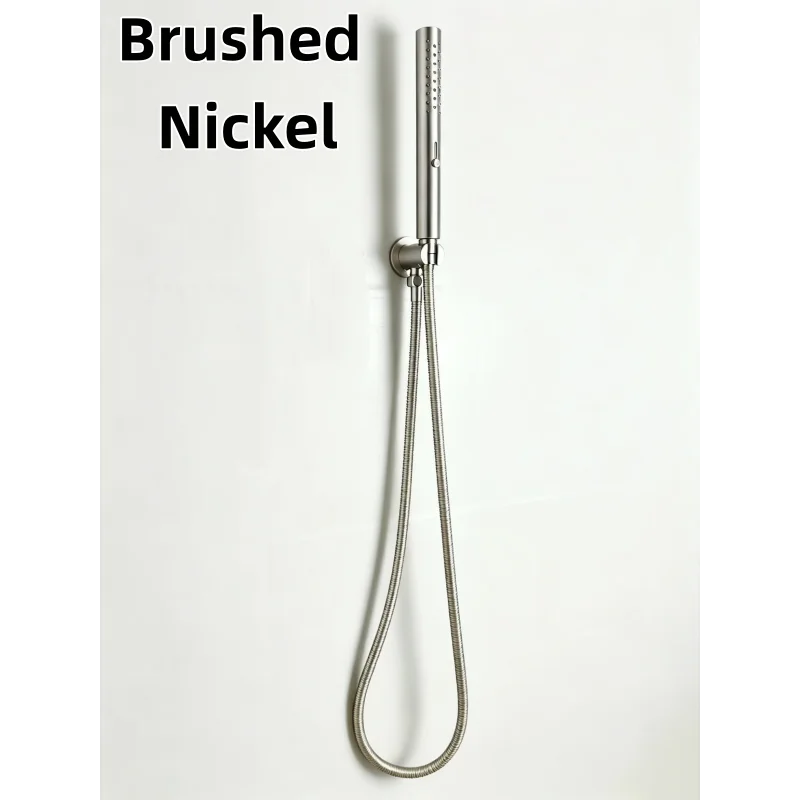 Brushed Nickel Stainless steel Hand Shower Head with 1.5M Hose Water Saving Handshower Shower Brass Bracket Accessor