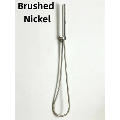 Brushed Nickel Stainless steel Hand Shower Head with 1.5M Hose Water Saving Handshower Shower Brass Bracket Accessor