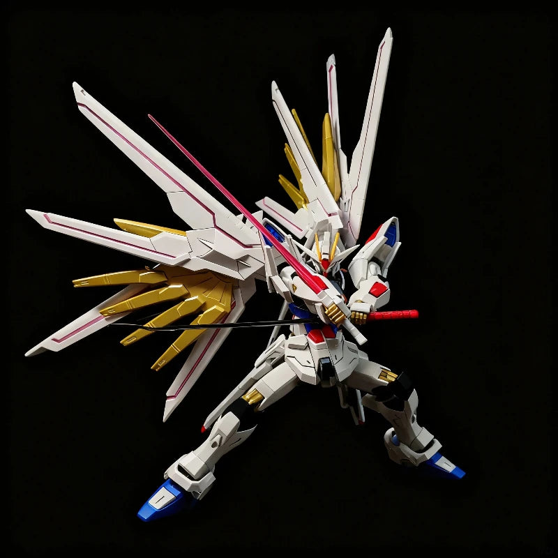 HG SEED 1/144 Mighty Strike Freedom Assembly Model Kit Action Figure Anime Mecha Toy Display Figurine Desk Deco Collectible Gift