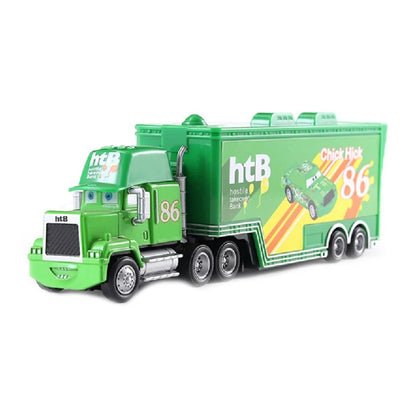 Pixar Car 2 Car 3 Storm Jackson Truck Lightning McQueen No：4 28 33 63 Container Truck Die Casting Mack Model Child Birthday Gift