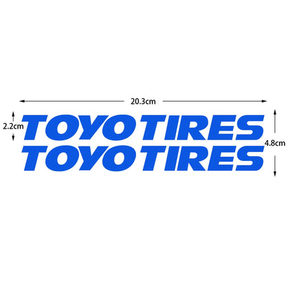 Car Sticker Toyo Tires Logo Windscreen Rear Windshield Hollow Letters Reflective Decals Bumper Door Helmet Modified Accessories
