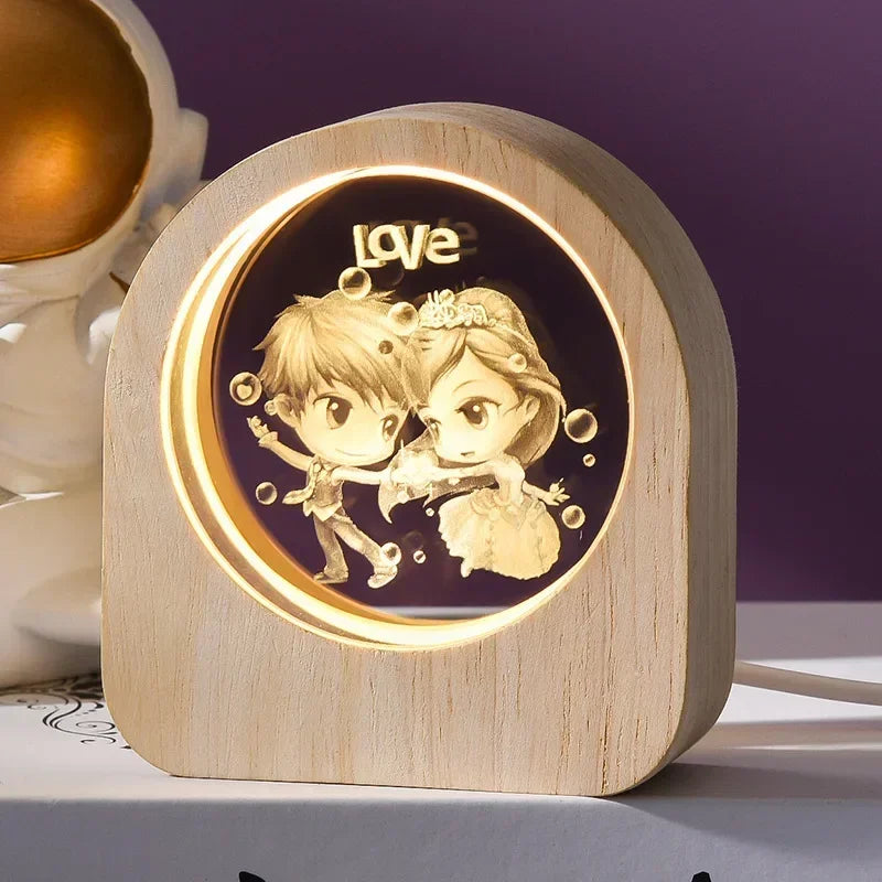 3D Laser Engraved Solar System Astronomy Crystal Glass Desktop Decoration Ornaments Valentine's Day Birthday Gift