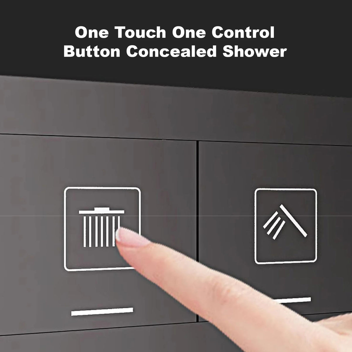 AITANA Luxury Black Brass LED Digital Display Constant Temperature Wall Mounted Bathroom Mixer Embedded 2-Function Shower System