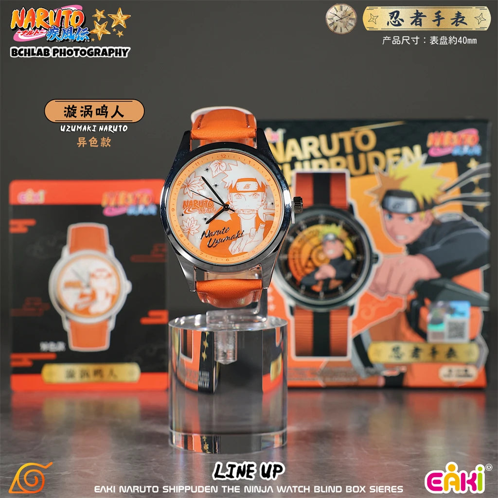 EAKI Hot Original In Stock Naruto Shippuden Kakashi Sasuke Madara Watch Blind Box Anime Figure Trendy Watch Toys Boys Gifts