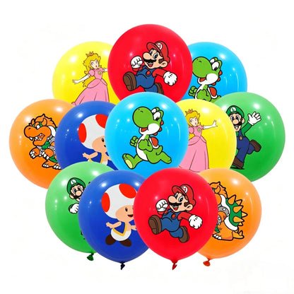 Set Luigi Mushroom Yellow Question Mark Latex Balloons Mario Balloon Set Peach Princess Happy Birthday Party Decoration Supply
