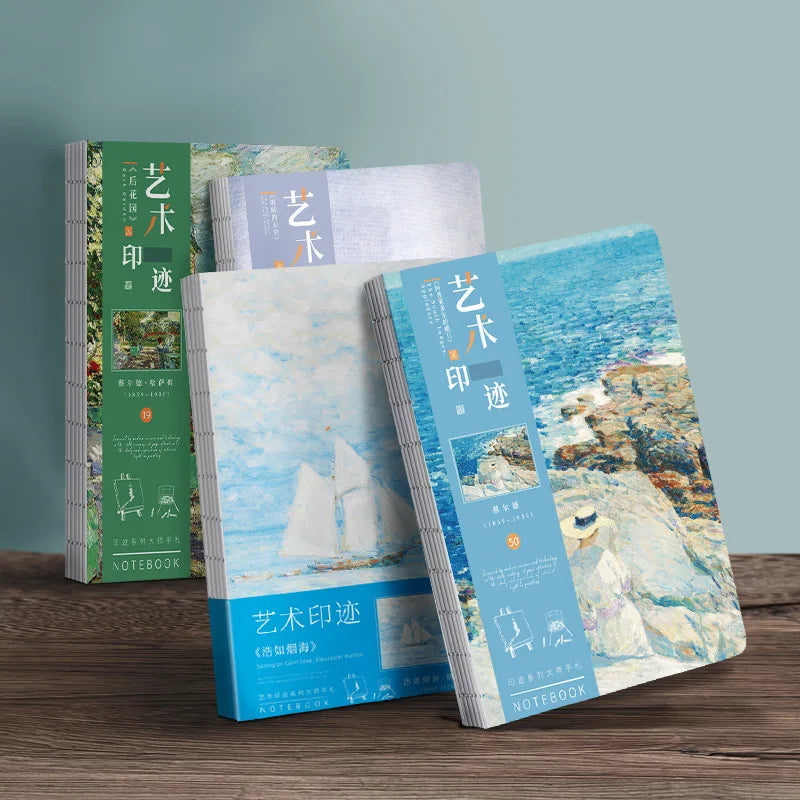 A5 Notebook Ukiyoe & Famous Painting Series Cover,80sheets/Book Writing Diary Recording Life Office Study Note Supplies CS-058