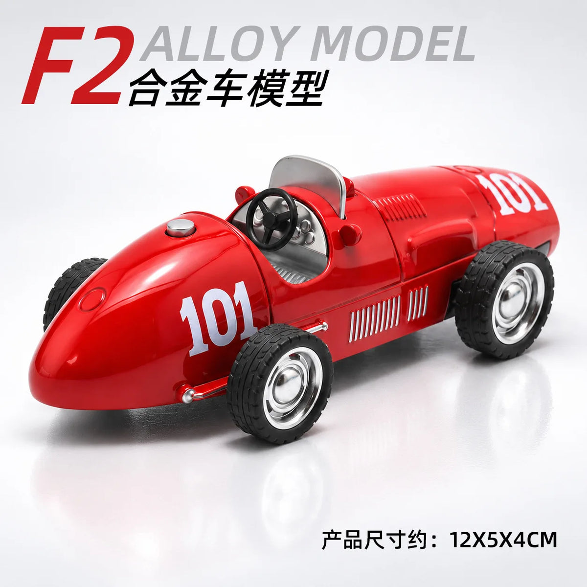1/36 Retro F2 Racing Car Diecast Alloy Model, Pull Back Toy Car, Drop Resistant Mini Car Ornament, Collectible Gift for Boys