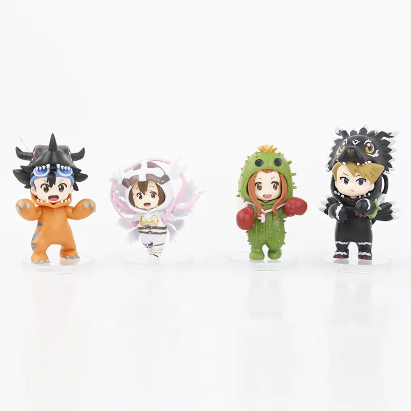 8pcs/set  Digital Monster Digimon Characters Taichi Matt Ishida Sora Cosplay Agumon Gabumon Action Figure Anime Figure Model Toy