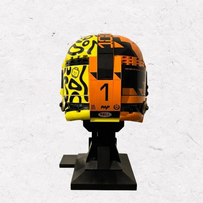 Classic Racing Driver Helmet Home Decor Model 2026 New DIY Building Block Assembly Toys Display Adults Holiday Birthday Presents