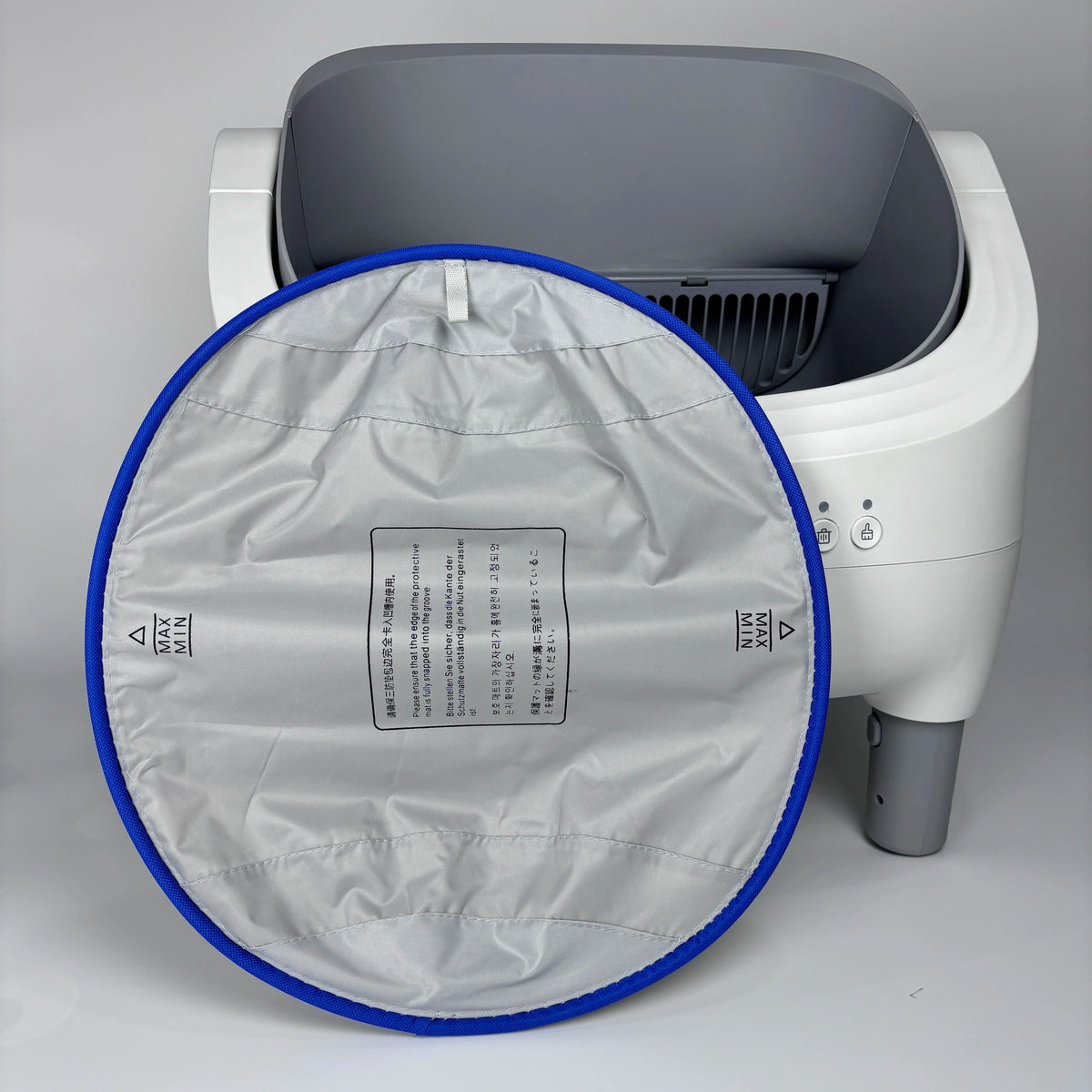 Open-type automatic cat litter box with Tuya control, replaceable waterproof mat, cat litter box base, soft cat litter tray
