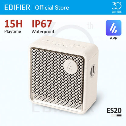 Edifier ES20 Portable Bluetooth Speaker Wireless Speaker IP67 Waterproof Light Effects Outdoor Speakers Deep Bass with Mic