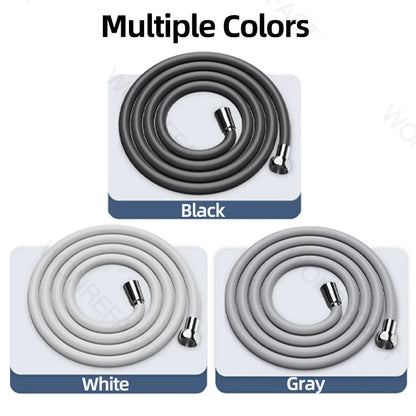 Bathroom Silicone Shower Tube Bend Arbitrarily Hose Explosion Proof Anti Winding Shower Head Hose Used High Toughness Design