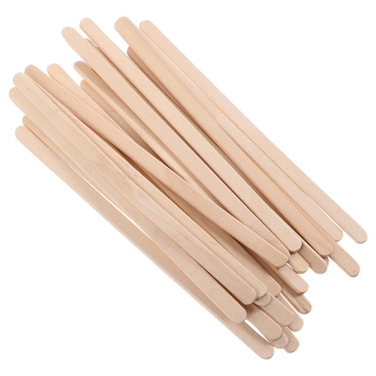 100pcs Body Hair Removal Wax Sticks Wooden Waxing Sticks Hair Removal Applicator Thick Round Edge Wax Stick Spatula Eyebrow 13.7