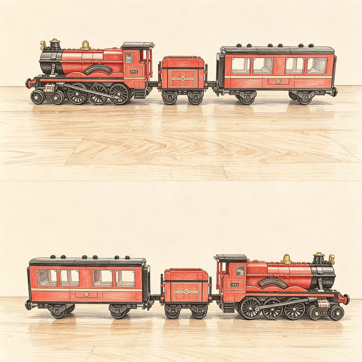 2026 New Classic Train Model Building Block Set DIY Assembly Model Adult Christmas Gift Creative Collectible Toy