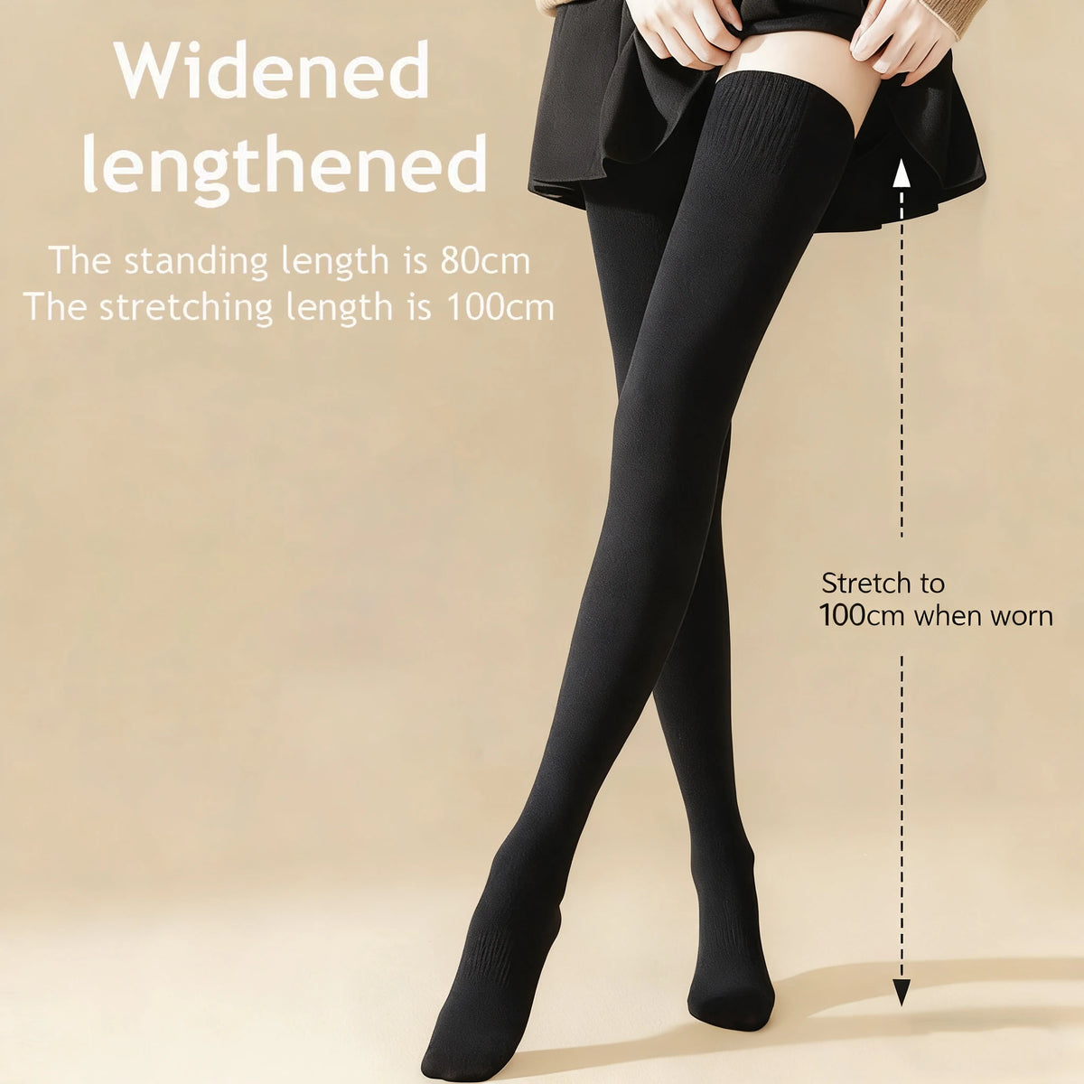 Winter Thigh High Cotton Socks For Women 80-100cm stockings Japanese Lengthened JK Lolita Stockings Over The Knee Socks Slim