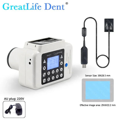 Mexico ES UK In Stock GreatLife Portable Dental X-ray Machine Veterinary Pet X Ray Unit with Built-in Dental Sensor Digital Rvg