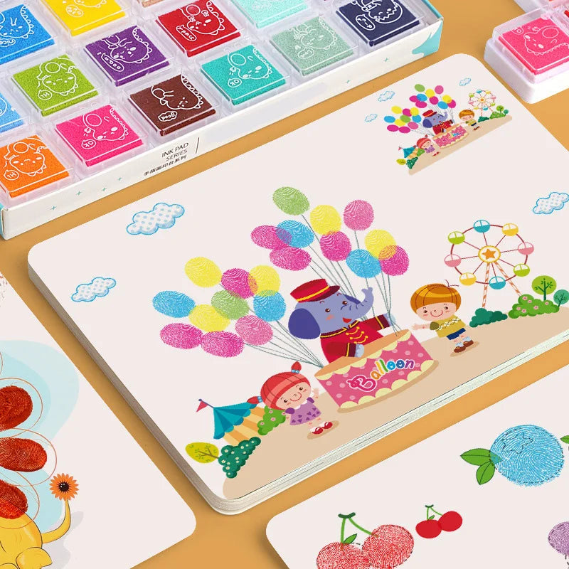 16/32PCS DIY Finger Painting Drawing Toys For Kids Creative Coloring Graffiti Doodle Montessori Educational Toys Gifts