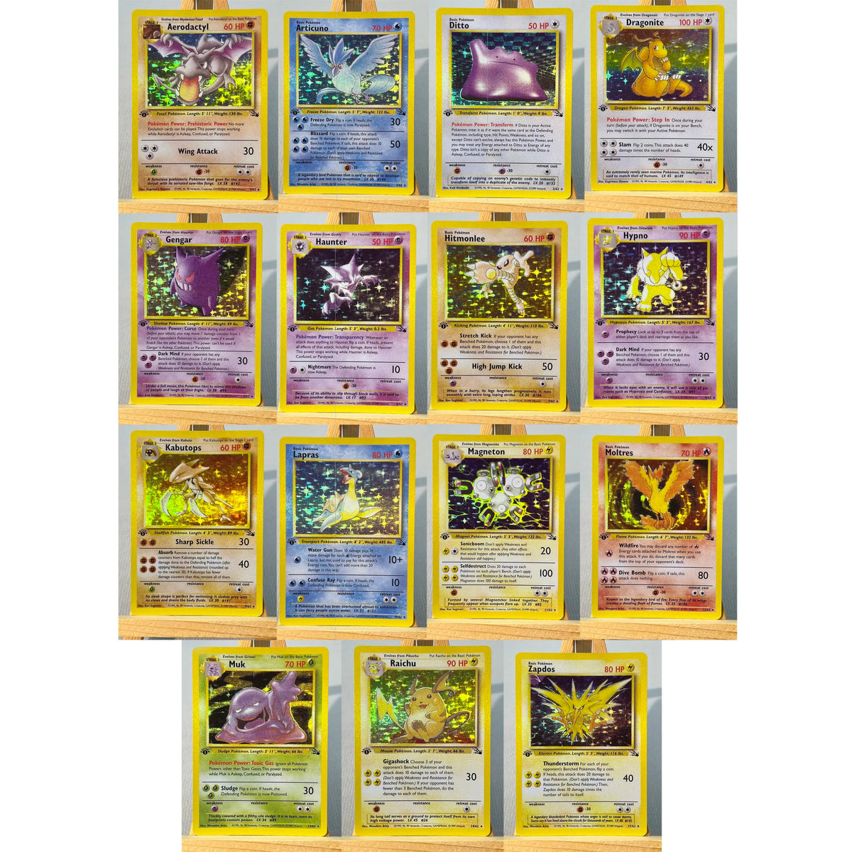 FO PTCG7-003 Tcg proxy PKM Cards hitmonlee zapdos Rare Collection Battle Toys Gifts for Hobbies home play