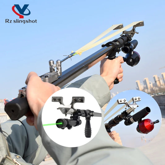 Slingsho Set Telescopic Laser Slingshot High Quality Precision Powerful Slingshot for Outdoor Hunting Shooting Entertainment New