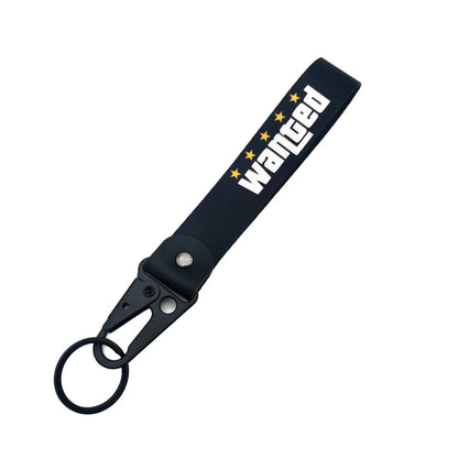JDM Style Car Keychain Hokkaido Gift Keyring Auto Motorcycle Wanted Key Steel Spring Clip Key Starp Key Pendant Accessories