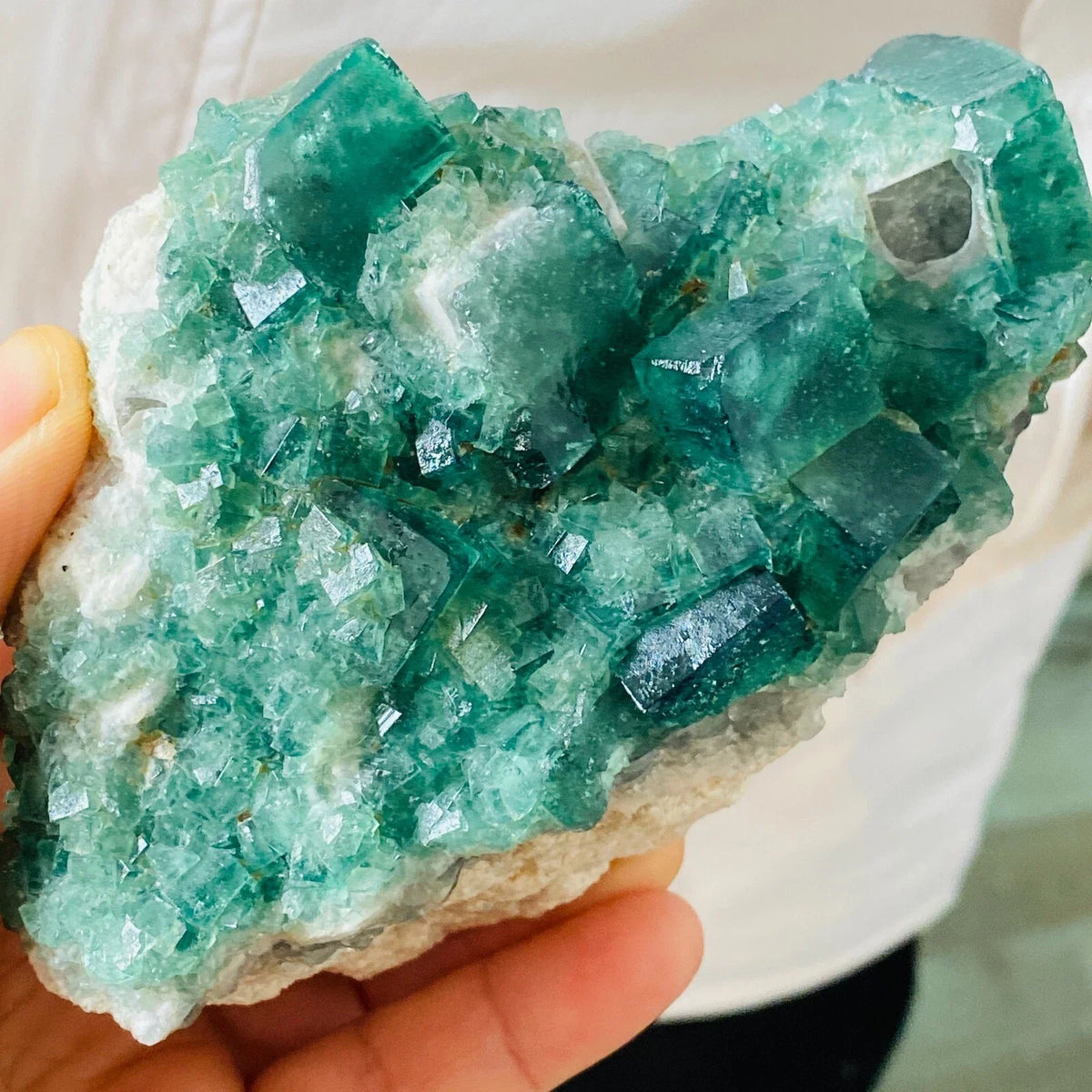 Natural Formed!Green Cubic Fluorite Clusters, Green Quartz Crystal Ore Clusters, Minerals, Reiki, Healing Clusters