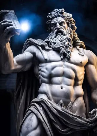 Zeus Sculpture Poster Black and White Greek God Abstract Prints Greek Mythology Canvas Painting Home Living Room Wall Decoration